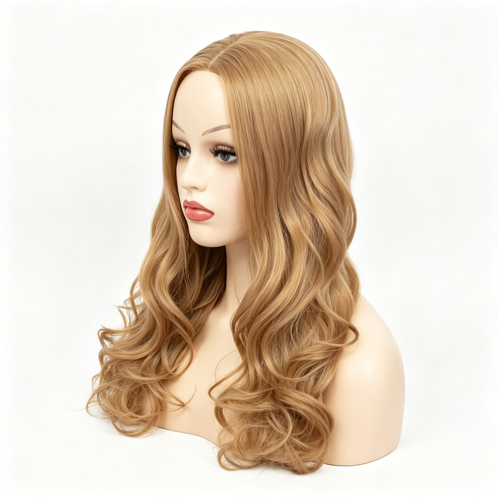 Long Curly Blonde Wig - Big Wave Synthetic Hair - Natural Looking Heat Resistant Fiber for Women