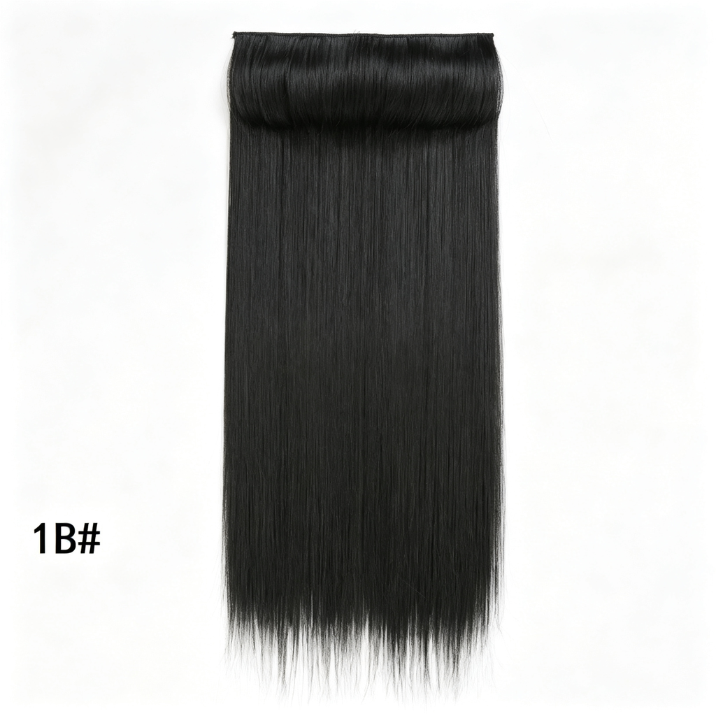 Long Straight Hair Weave Bundle - Medium Brown #30 Synthetic Hair Extension - Silky Smooth for Braiding & Sew-in