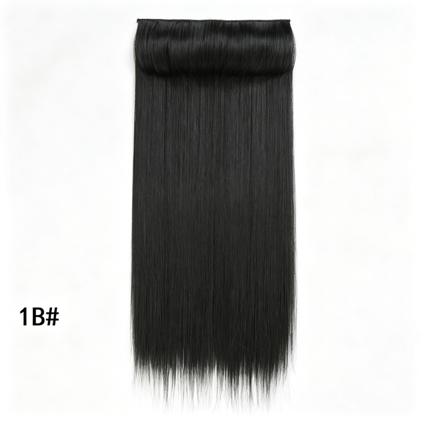 Long Straight Hair Weave Bundle - Medium Brown #30 Synthetic Hair Extension - Silky Smooth for Braiding & Sew-in