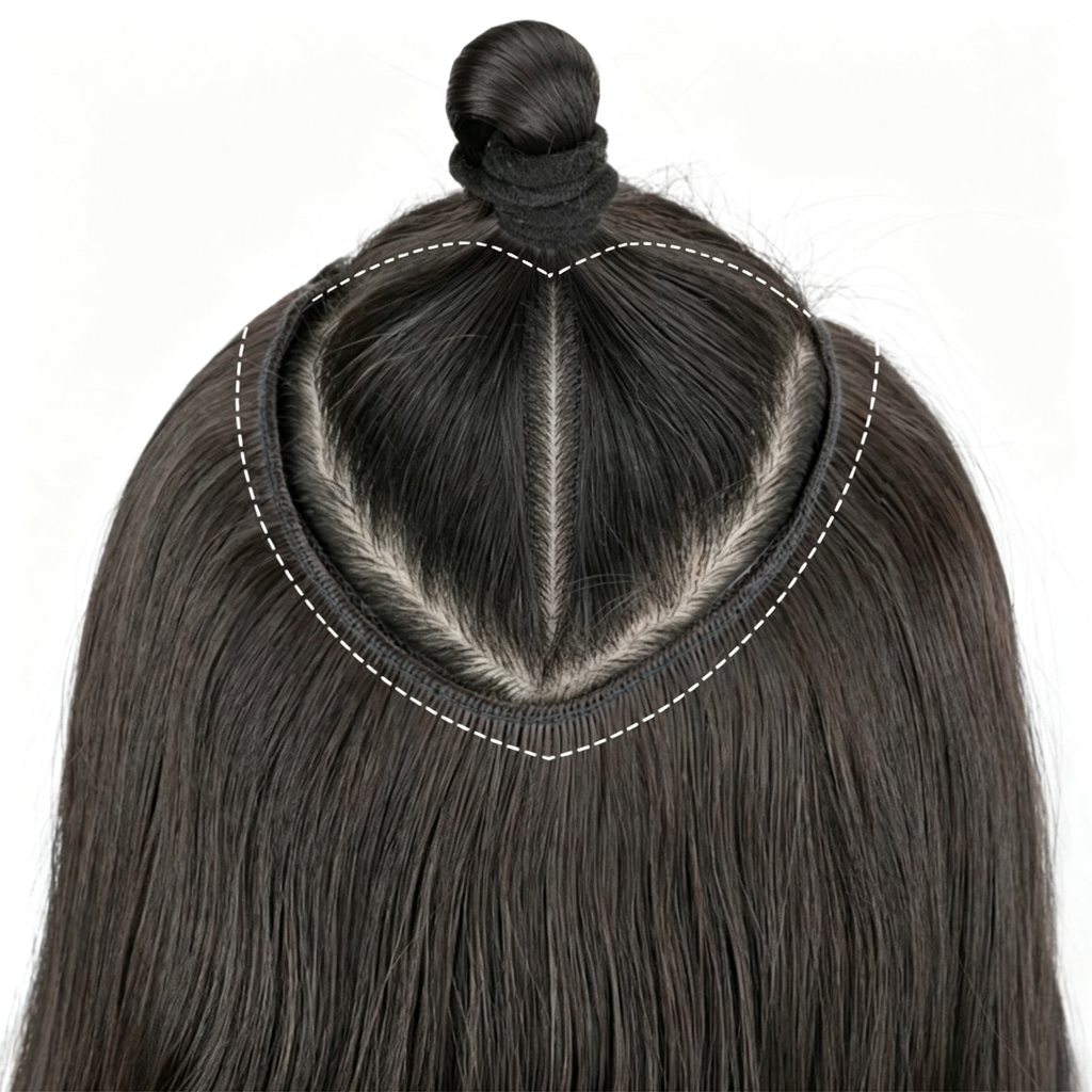 Wrap Around Clip in Hair Extensions - Long Water Wave Curly Hairpiece - Natural Black Synthetic Hair for Thick Volume