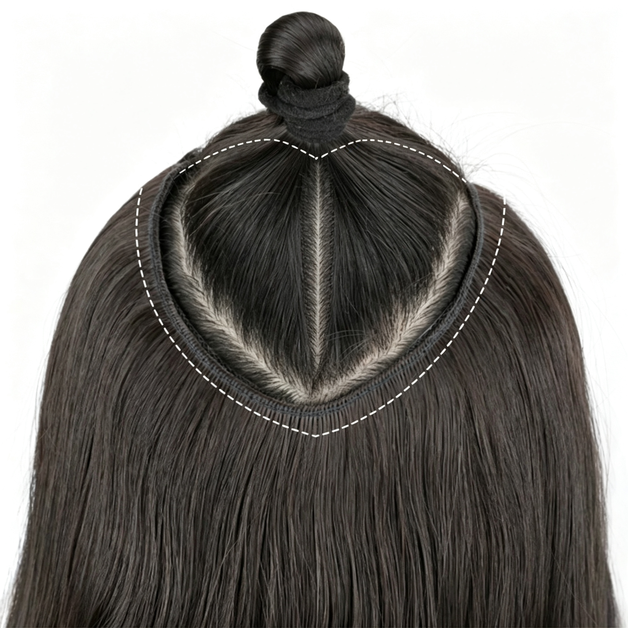 Wrap Around Clip in Hair Extensions - Long Water Wave Curly Hairpiece - Natural Black Synthetic Hair for Thick Volume