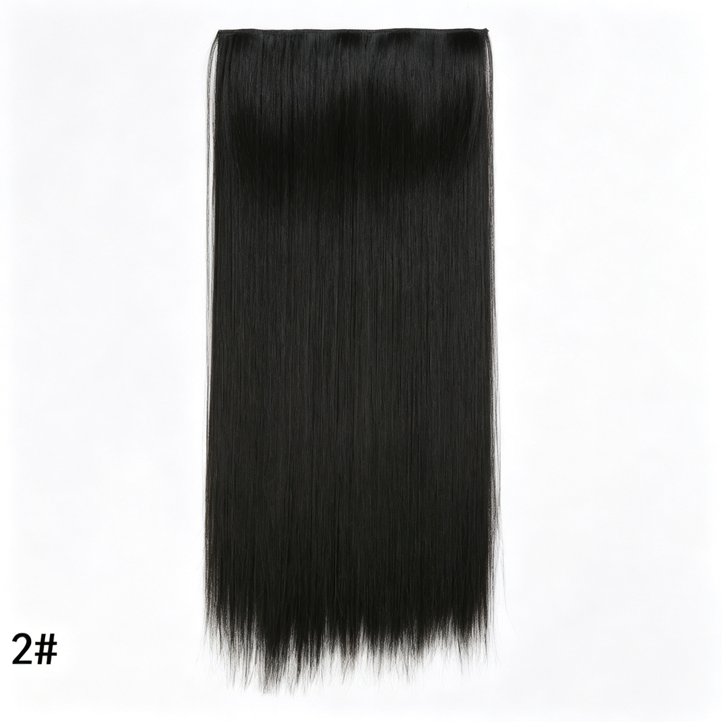 Long Straight Hair Weave Bundle - Medium Brown #30 Synthetic Hair Extension - Silky Smooth for Braiding & Sew-in