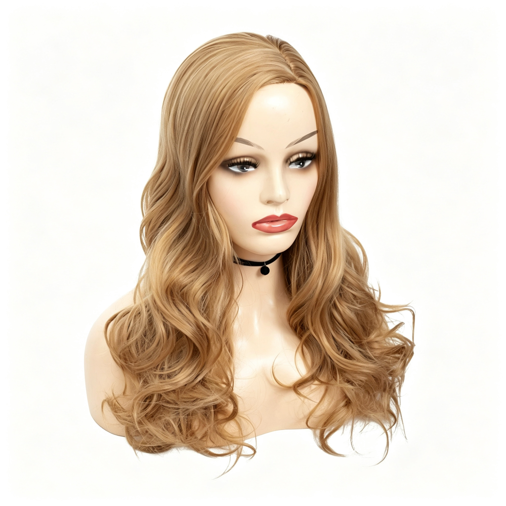 Long Curly Blonde Wig - Big Wave Synthetic Hair - Natural Looking Heat Resistant Fiber for Women