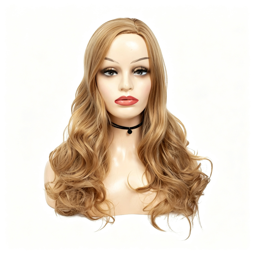Long Curly Blonde Wig - Big Wave Synthetic Hair - Natural Looking Heat Resistant Fiber for Women