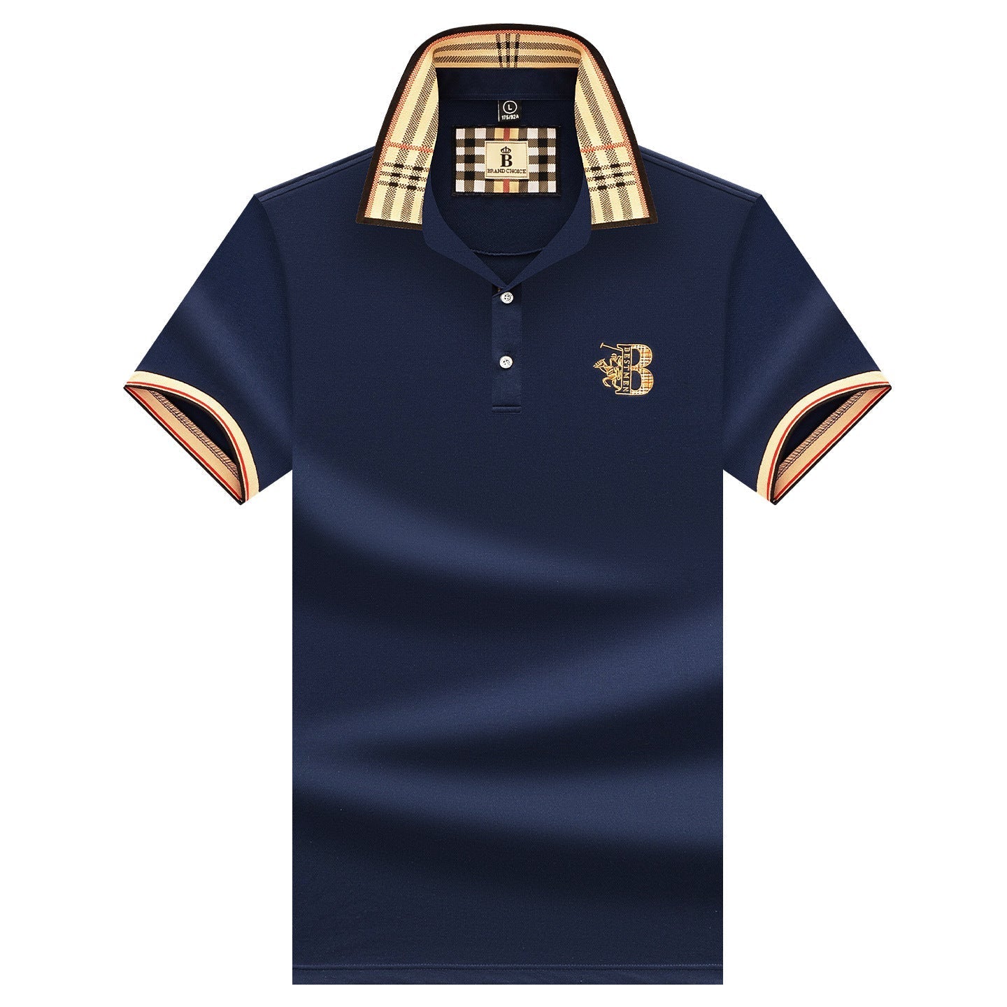 Alihu Men'S Summer New Style Paul Brand Loose Embroidered Short-Sleeved T-Shirt Men'S T Business Lapel Men'S Polo Shirt