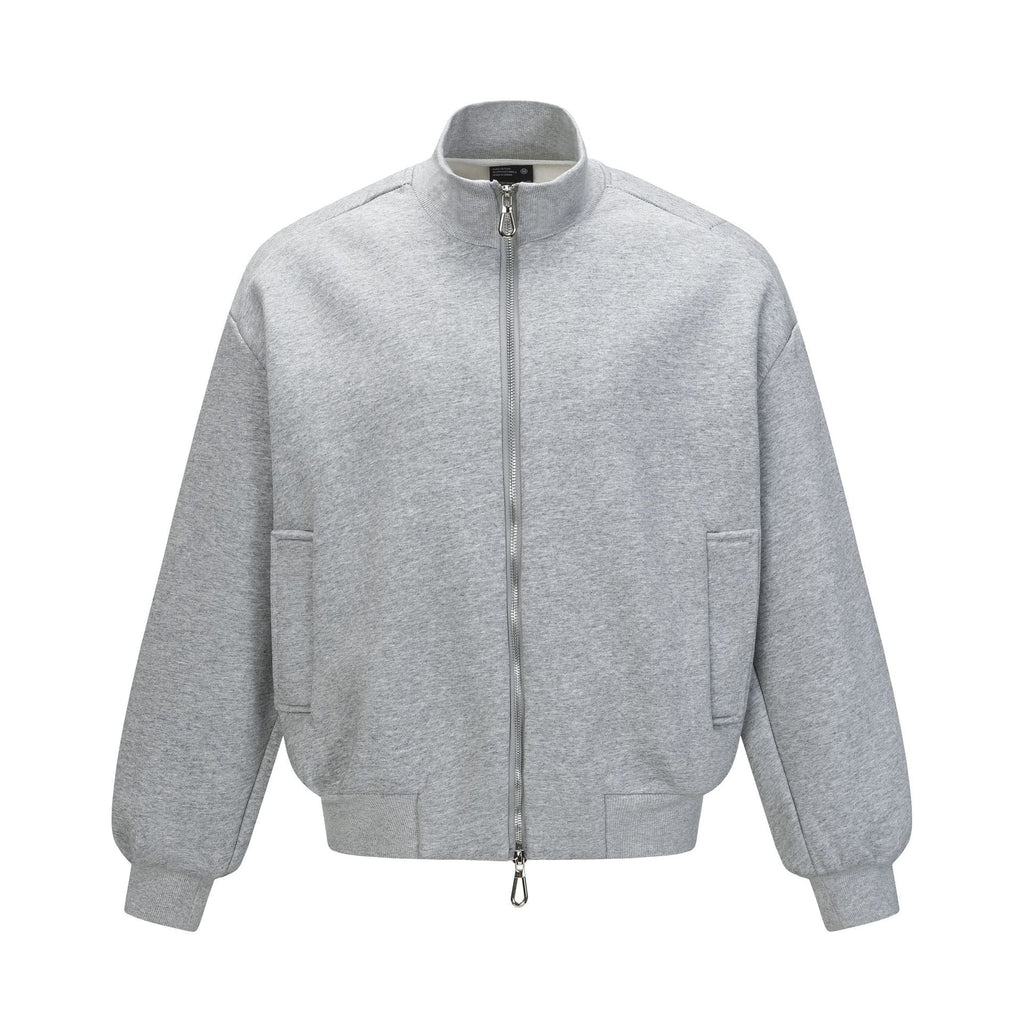 New 580G Heavyweight Short Stand-Up Collar Sweatshirt Cardigan For Boys Spring And Autumn 2025 New Tops And Jackets Casual And Loose