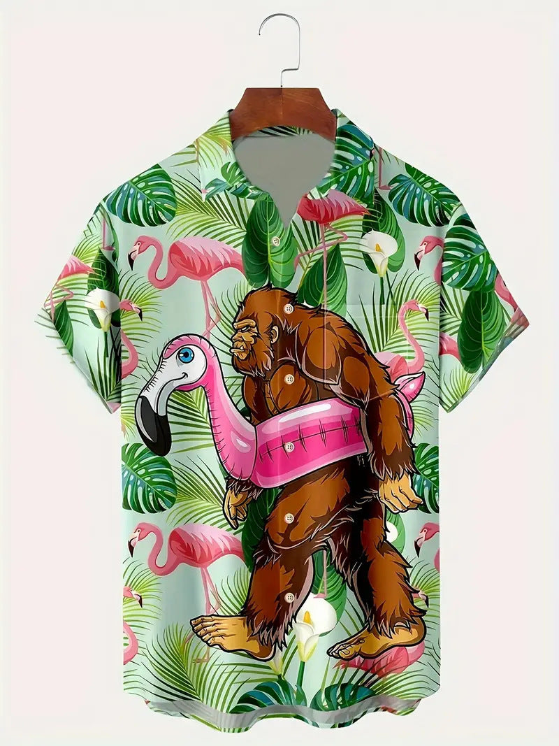 Cross-Border Trendy Cool Spring And Summer New Fashion Men'S Clothing Men'S Short-Sleeved Shirts Tops Cardigans Cross-Border Source Work