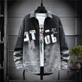 Spring And Autumn Denim Shirts Men'S 2025 New Teenagers High School Junior High School Student Shirts Trendy Brand Casual Jackets