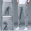 Spring And Summer New Casual Pants Men'S Slim Straight Breathable Elastic Ice Silk Versatile Trendy Men'S Pants Wholesale Cool Feeling